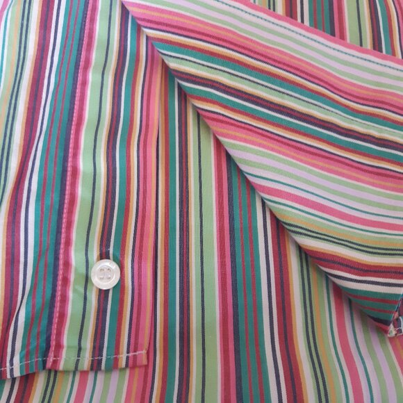 ETRO Milano SZ 39 Multi Colour Striped Men's Button Up Shirt - Picture 9 of 13